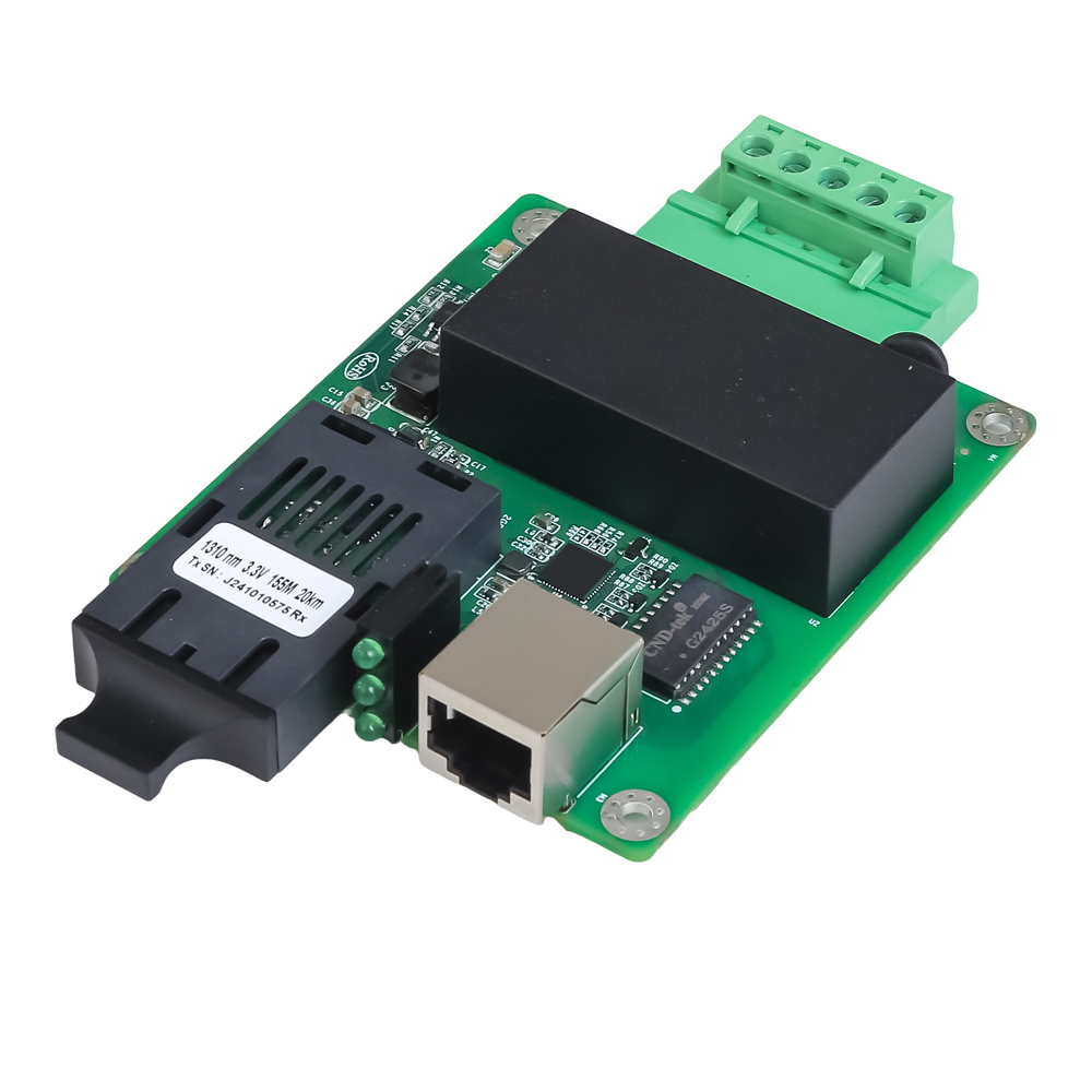 RS600G工业级嵌入式低功耗千兆1光1电光纤收发器板卡